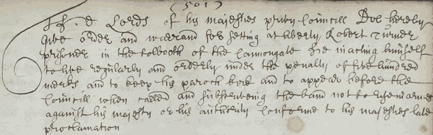 Privy Council decreet, 1680 (National Records of Scotland, PC2/20 page 501)