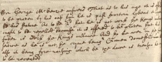 Extract from High Court Book of Adjournal, 1660 (National Records of Scotland, JC2/14, page 335