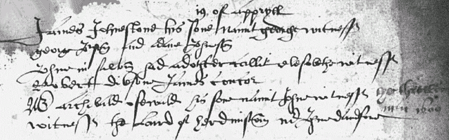 Extract from the Old Parish Registers, Pencaitland, 1600 (National Records of Scotland, 716/00 0010 005).