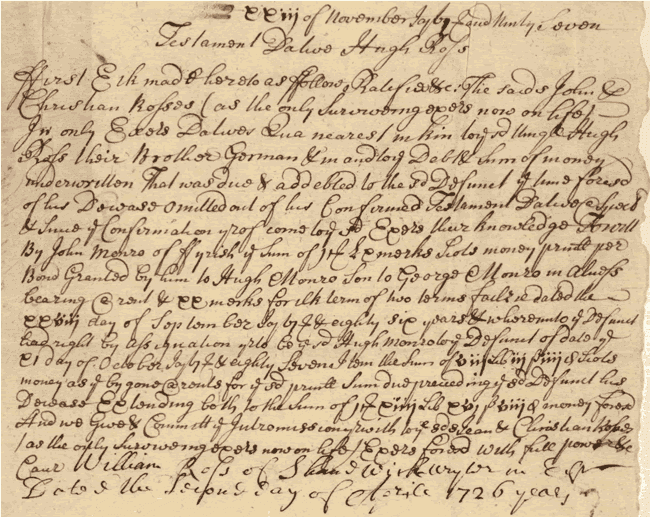 Eik, recorded in Edinburgh Commissary Court, 1697 (National Records of Scotland, CC8/8/80, page 542).