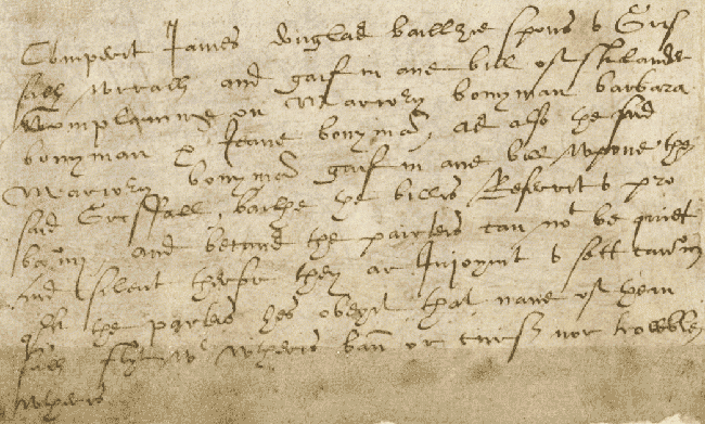 Image of the minutes of Elgin kirk session in 1622 (National Records of Scotland reference CH2/145/3/1 page 195).