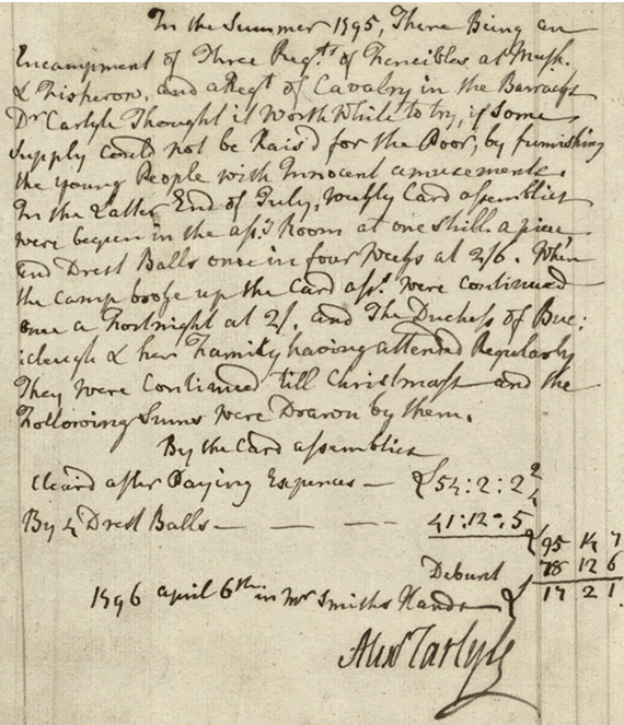 Image of Heritors' minute book, Inveresk Kirk Session, 1795 (National Records of Scotland, CH2/531/70 page 157).