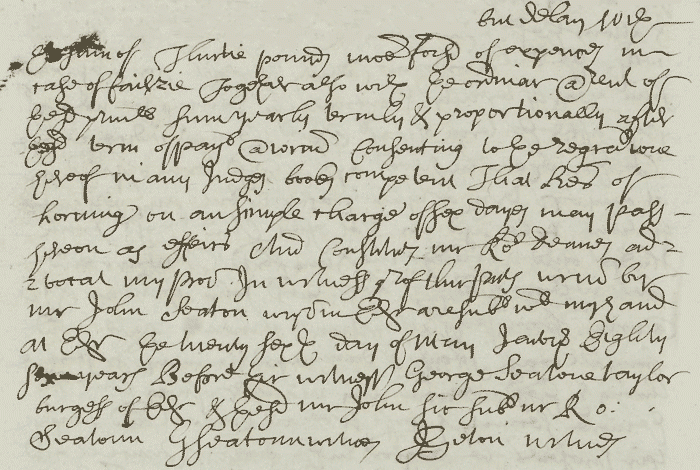 Image of an extract from the Register of Deeds (National Records of Scotland, RD2/67 page 338).