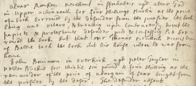 Image of extract from the minutes of the Synod of Fife, October 1627 (National Records of Scotland, CH2/154/1 page 317).