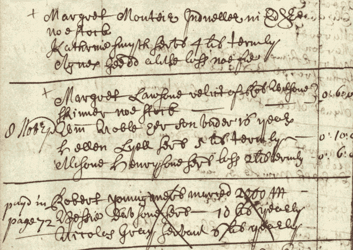 Image of an extract from the Poll Books and Lists: Account for Old Kirk Parish, Edinburgh (National Records of Scotland, E70/4/5 page 54).