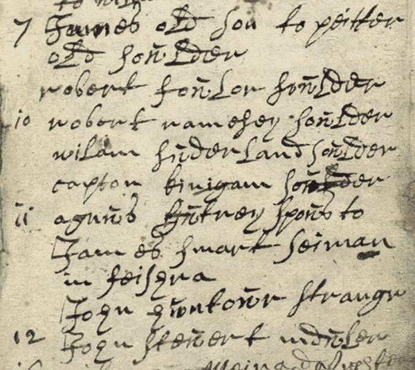 Extract from burial register for Canongate parish, 1698 (National Records of Scotland, CH2/122/73, page 29)
