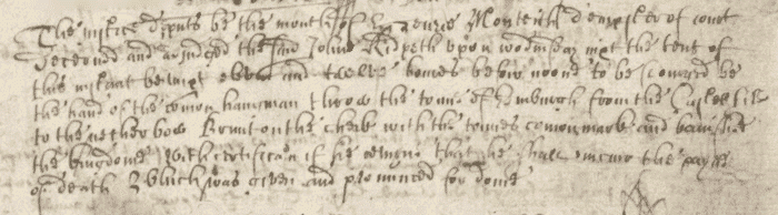 Image of an extract from the minute books of the High Court of Justiciary, 1662 (National Records of Scotland, JC6/6 page 27). 