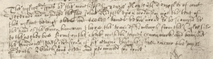 Image of an extract from the minute books of the High Court of Justiciary, 1662 (National Records of Scotland, JC6/6 page 27).