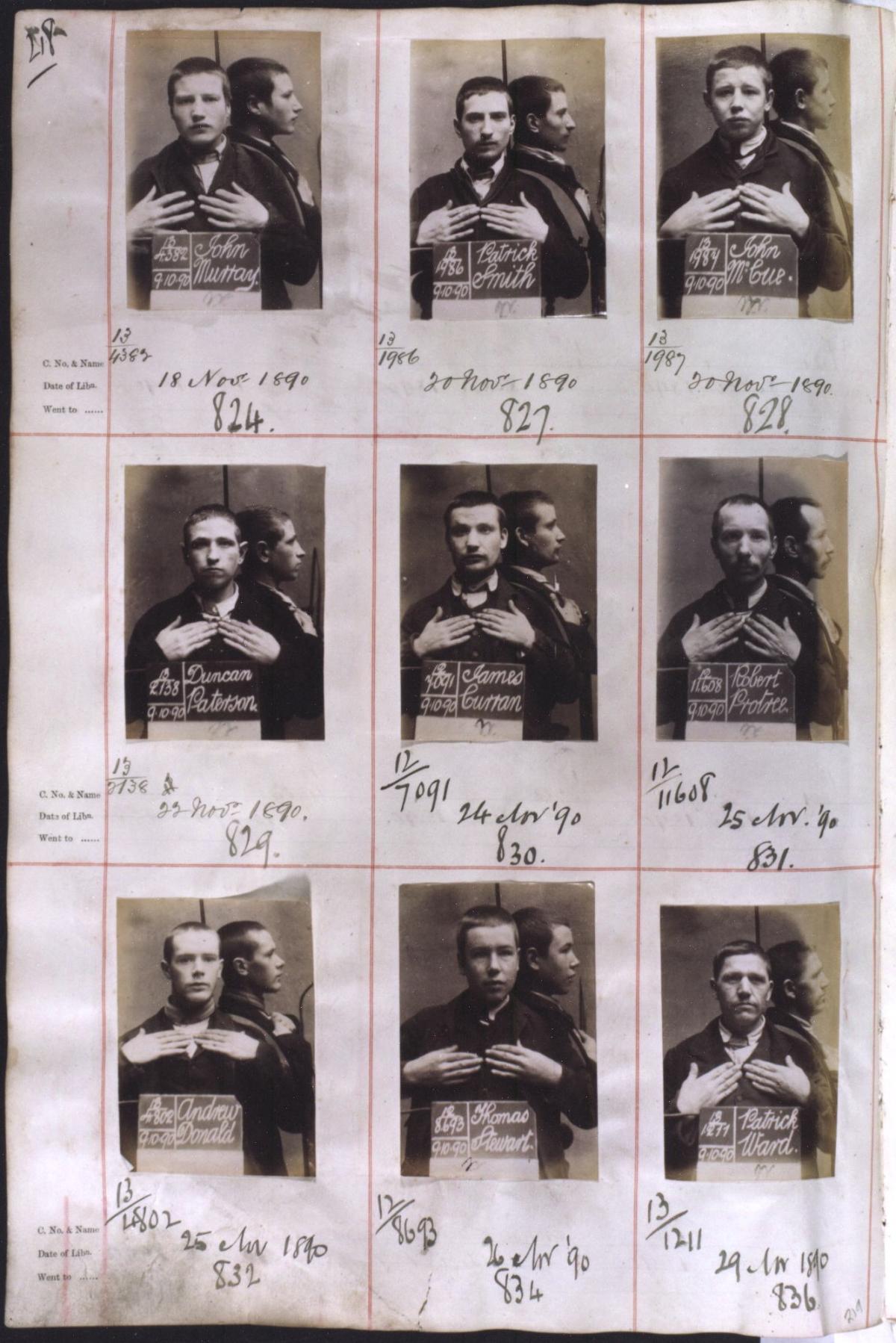Example page from the Prisoner photograph album