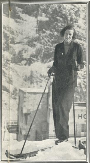 Audrey Sale-Barker photographed in 1935. Credit: The Ladies’ Ski Club bulletin no.10, 1935