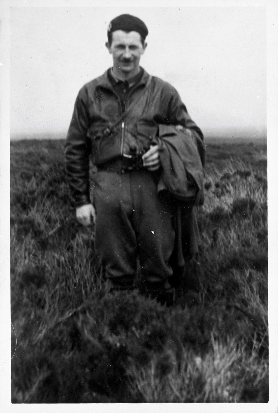Eddie Balfour in the field. Image Orkney Library and Archive