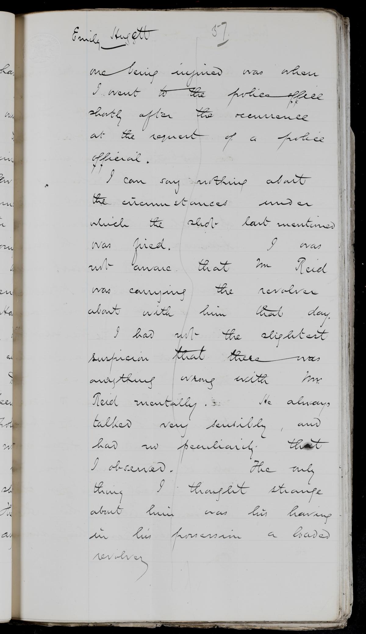 Extract from witness statement