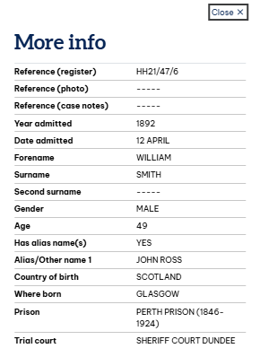 More info example for William Smith