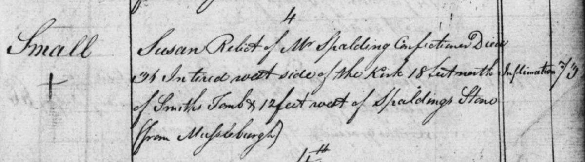 Detail from OPR Deaths - Susan Small
