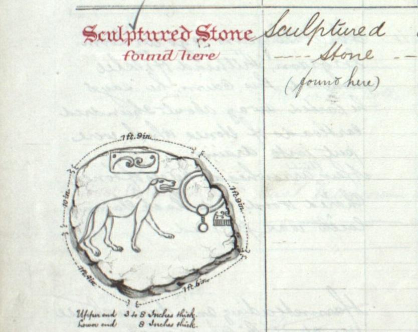Example from OS Name Books for a Pictish sculptured stone. NRS, OS1/1/54