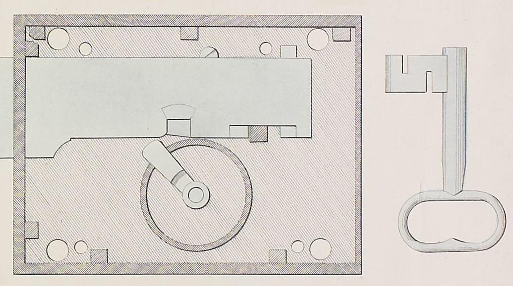 Perth prison lock and key drawing