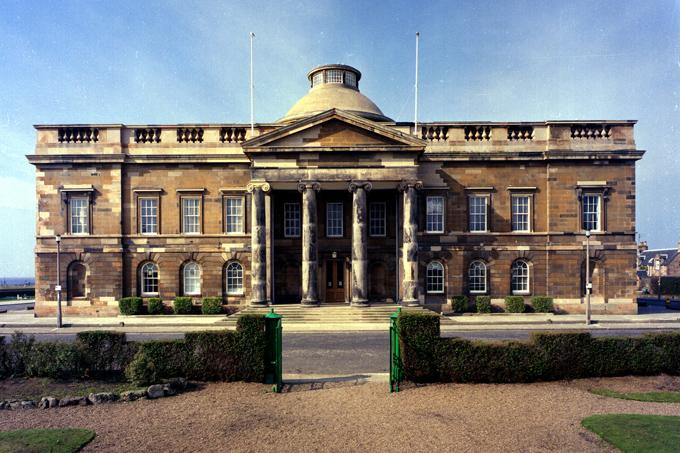 The building erected in the 19th century to imprison criminals. Today it is known as 'Ayr County Buildings'.&nbsp; Credit: SC336941 © Crown Copyright: HES