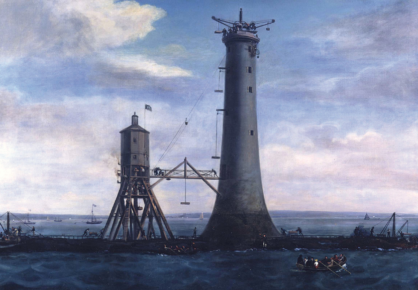 Building of the Bell Rock Lighthouse - attributed to Alexander Carse with kind permission of the Northern Lighthouse Board
