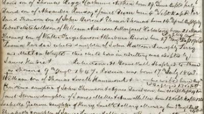 A detail from a page of baptisms from Dundee Tay Square United Secession Church / Dundee Tay Square United Presbyterian Church Baptismal Register