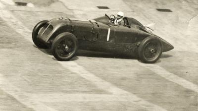 Margaret Allan racing at Brooklands