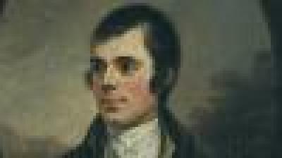 Detail of a portrait of Robert Burns by Alexander Naysmith.