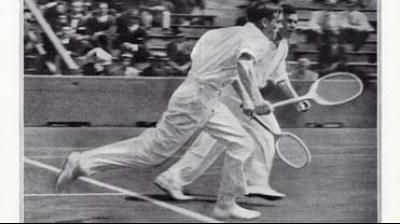 The leading British doubles pairing of Dr. John Colin Gregory (1903-1959) and Ian Glen Collins (1903-1975). The pair represented Great Britain in the Davis Cup. © Illustrated London News Ltd/Mary Evans