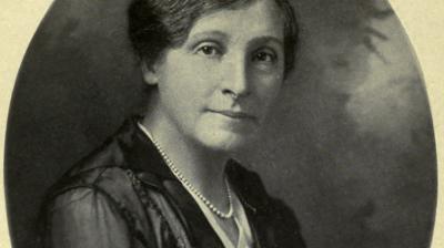 A photograph of Annie S Swan originally published in 'An Englishwoman's Home', 1918. Public domain image