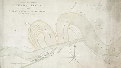 Plan of the Carron River from Carron works to Grangemouth, Stirlingshire, 1797. NRS, RHP242/2