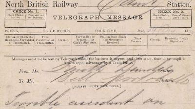 Tay Bridge disaster telegram