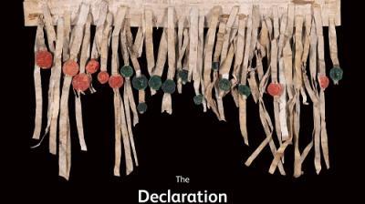 Image of the Declaration of Arbroath poster. Crown copyright, National Records of Scotland