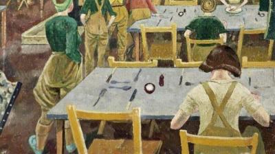 Women's Land Army Hostel, 1939 by Evelyn Dunbar