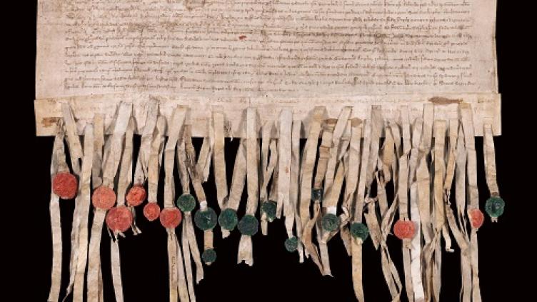 Image of the Declaration of Arbroath poster. Crown copyright, National Records of Scotland