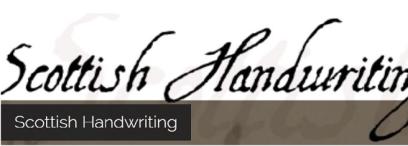 Image of Scottish Handwriting resource logo