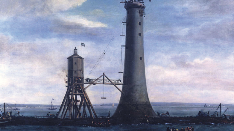 Building of the Bell Rock Lighthouse - attributed to Alexander Carse with kind permission of the Northern Lighthouse Board