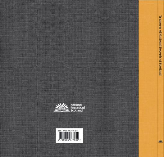 An image of the back cover of Treasures of National Records of Scotland